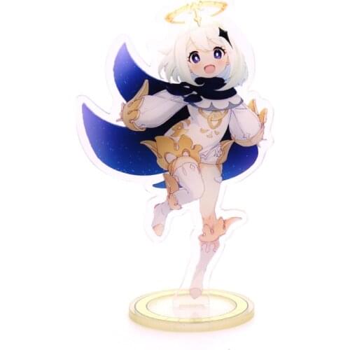 New Game Genshin Impact Noelle Fischl Paimon Klee Amber Keqing Lumine Double-Sided Acrylic Stand Figure Model Decor Plate Toy