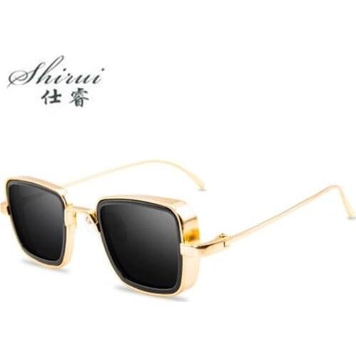 Vintage Steampunk Sunglasses Men 2020 Retro Metal Square Eyewear Trendy Brand Sun Glasses Shades For Women lunette de soleil