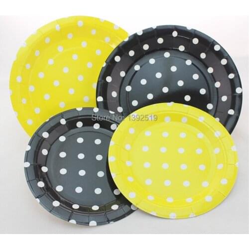 Wholesale 2400pcs Polka Dot Paper Plates7 Inch 6 Colors Wedding Party Supplies Christmas Paper Plates Event Party Supplies
