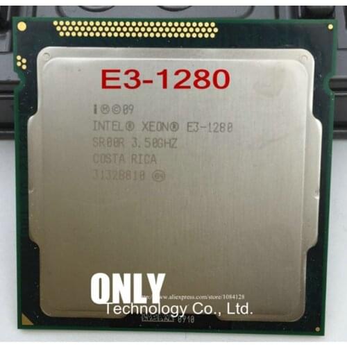 Original Processor Intel Xeon E3 1280 Quad Core 3.5GHz LGA 1155 TDP 95W 8MB Cache 32nm Desktop CPU