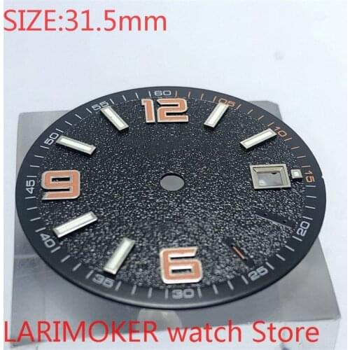 Suitable for Miyota-DG-2813-3804 automatic movement, 31.5mm luminous orange dial, no logo