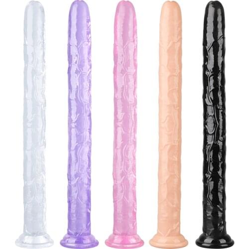 Super Long Realistic Penis Strap On Dildos With Suction Cup Soft Jelly Cock Penis For Lesbian G Spot Clitoris Stimulator Sex Toy
