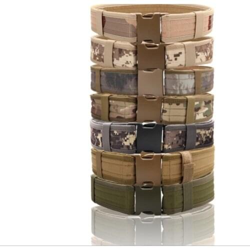 Tactical Gear Multicam Mens Army Military Belt Camouflage MOLLE Padded Waist Belt Men Airsoft Combat Belts Male