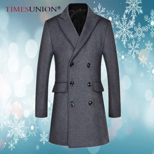 Мужские двубортные пальто Timesunion China At AliExpress