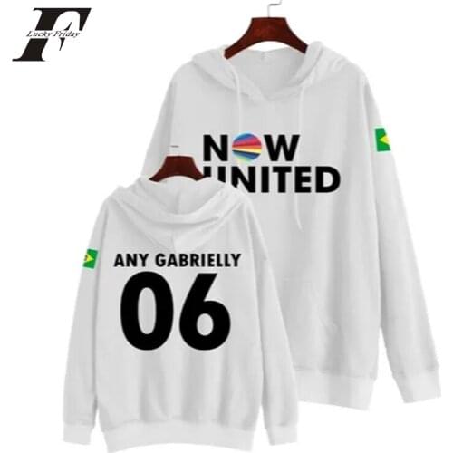 2020 Now United Hooded Hoodies Sweatshirts Men Women Elke any Gabrielly 06 Brasil Pullover Unisex Harajuku Tracksuit Streetwear