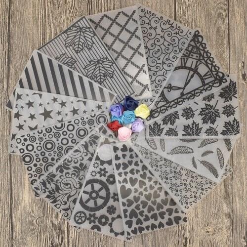 Heart Flower Lace Leaves Plastic Embossing Folders Stencils Template for DIY Paper Cards Album Scrapbooking Decoration