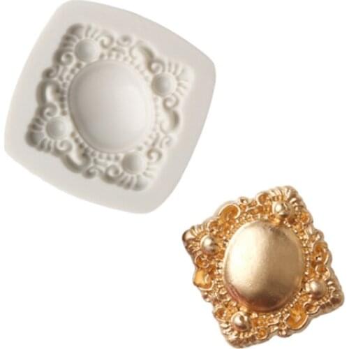 Vintage Gemstone Molds Fondant Cakes Decorating Tools Silicone Molds Sugarcraft Chocolate Baking Tools For Cakes Gumpaste Form