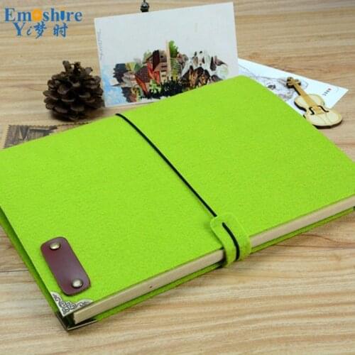 Vintage Handmade High-grade A4 Felt Paperback Notebook Business Travel Journal Blank Notepad Customized Gifts Stationery N090