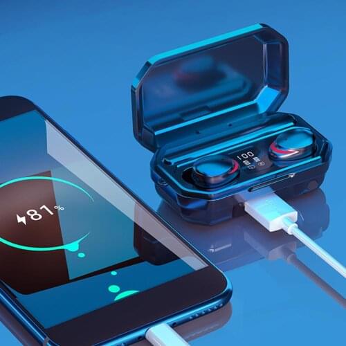 TWS M15 LED Display Bluetooth 5.1 Earphones with Charging Box Waterproof Earbuds