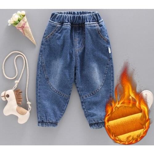 High Quality Winter Baby Jeans For Boys Pants Kids Clothes Cotton Casual Children Teenager Denim Trousers Boys Clothes 2-6 Years