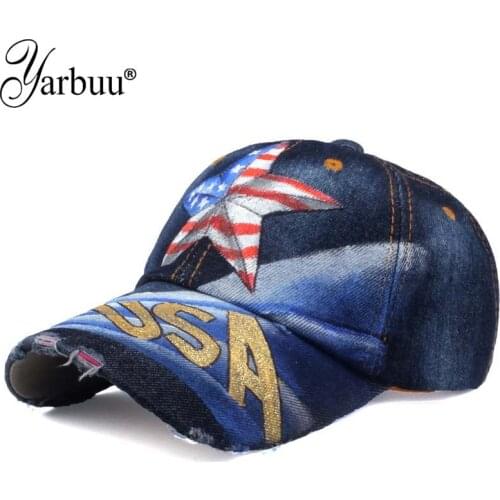[YARBUU]2017 new fashion star USD Painting Baseball Cap for men women Adjustable solid colour Casual Snapback hat cap