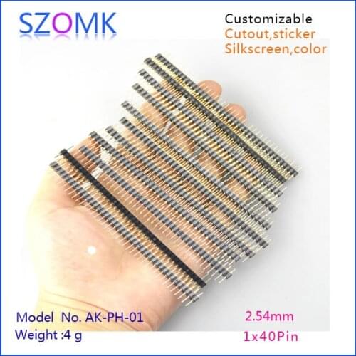 100 pcs, 2.54mm pitch round holes round pins 1*40 male header