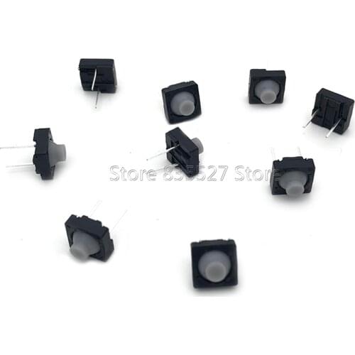 1000pcs/lot 8*8 2 Pin feet conductive key switch 8 * 8 mm silent silicone button switch tact Switch no sound micro