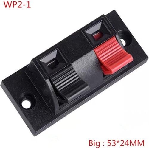 2pcs WP 2 Pin Speaker Amplifier Wire Clip Audio terminal horn wire jack Socket WP2-1 terminal box clamp speaker Thicker version