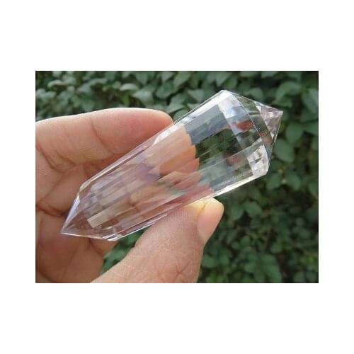 24 Sided VOGEL Style Natural 100% Clear QUARTZ CRYSTAL DT POINT Healing 84g