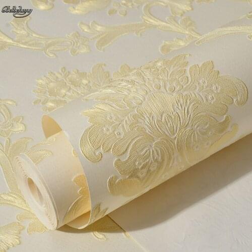 Beibehang Precise Pressure 3D 3D Nonwovens Wallpaper Damascus Warmer Bedroom Living Room Background