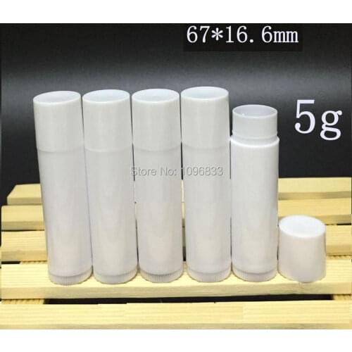 5G Empty White Lip Gloss Tubes, 5G Lip Balm Tube, Lip Cream Bottles, 5ML Lip Gloss Container, White Lipstick Tube, 100pcs/Lot