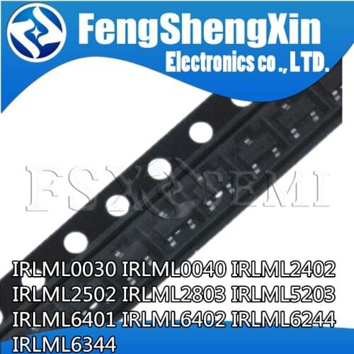50pcs IRLML2502TRPBF IRLML6402TRPBF IRLML0030TRPBF IRLML2402TRPBF IRLML5203TRPBF IRLML6401TRPBF SOT-23 Power MOSFET