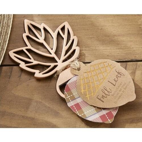 50pcs/lot marriage golden Maple Leaf Pocket Beer Bottle Opener wedding day decorantion Birthday guests gifts favors