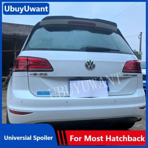 UBUYUWANT For VW MK7 GOLF 7 R Variant Wagen 2014 + Rear Roof Lip Spoiler ABS Car Tail Wing Universal Spoiler For MK5 GTI POLO