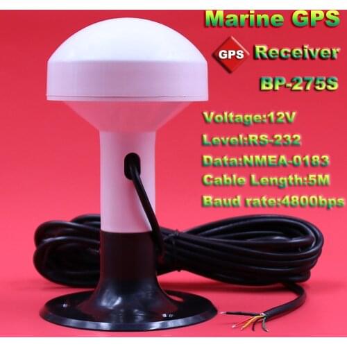 BEITIAN 12V RS232 protocol marine boat ship GPS receiver antenna module NMEA 0183 4800bps DIY connector plastic base BP-275S