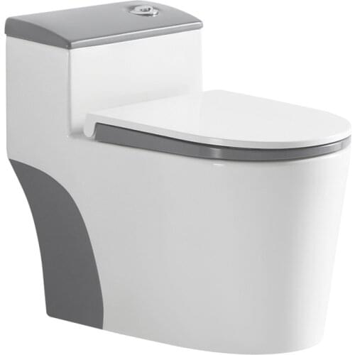 Household toilet gray super swirl color ceramic toilet water saving siphon toilet