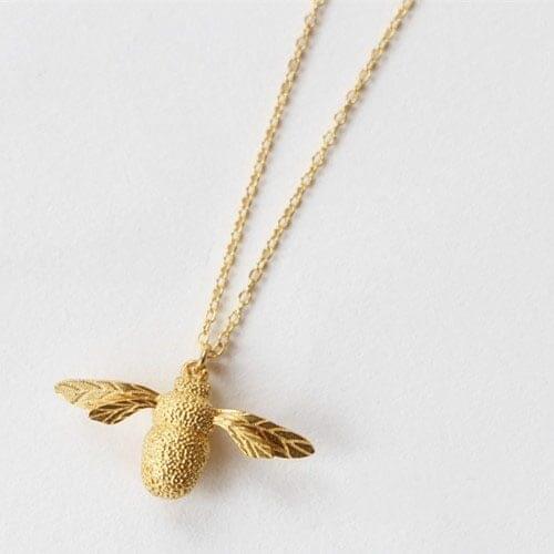 925 Sterling Silver bees gold Necklaces & Pendants For Women Fashion Lady Festival Gift Sterling-silver-jewelry iced out chain