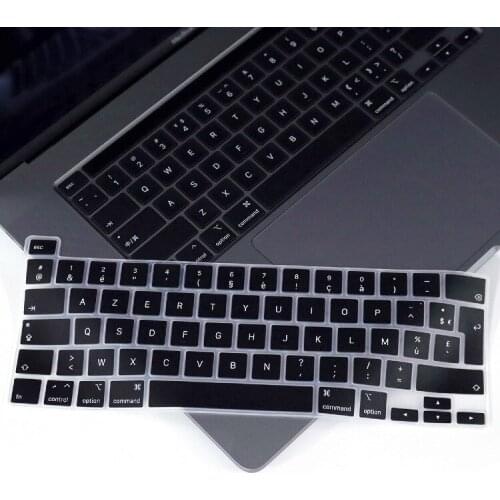 For MacBook New Pro 16 Inch 2019 With Touch Bar and Touch ID A2141 Color Silicone French Keyboard Cover Skin EU Version