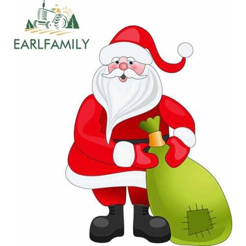 EARLFAMILY 13cm x 9.9cm For Christmas Motorcycle Car Stickers Windshield Decal Fashion Vinyl Material Car Accessories Decor