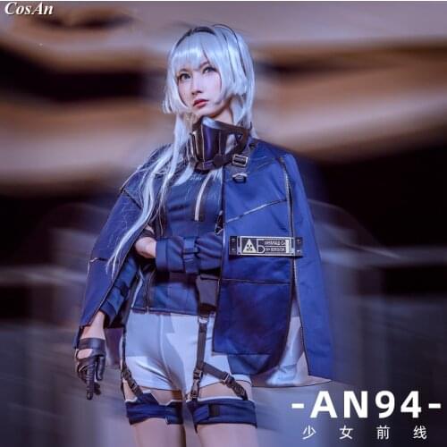 Hot Game Girls Frontline AN94 Cosplay Costume The High Quality Fashion Handsome Battle Uniform Party Role Play Clothing S-XXL