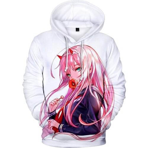 2021 Comic 3D Hoodie Darling In The Franxx 02 Zero Two Sweatshirts Boys/girls Tops Men/women Anime Clothing Kids Pullovers