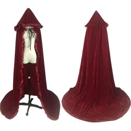 Movie Cosplay Dress Costume Princess Red Long Cape Halloween Carnival Stage Performce Cloak For Adult Women