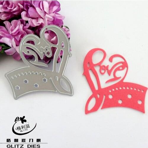 Love Design Die Cutting Dies Stencils for DIY Scrapbooking/photo album Decorative Embossing DIY Paper Cards