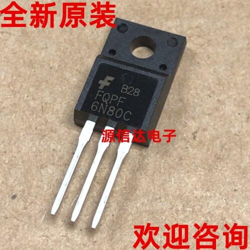 New and original FQPF6N80C FQPF6N80 6A 800V TO-220F MOS tube imported from stock