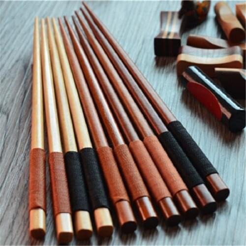 2Pairs Japanese-Style Natural Handmade chopsticks iron Wood Baby Chop sticks safe Eco-friendly pa eczki do sushi