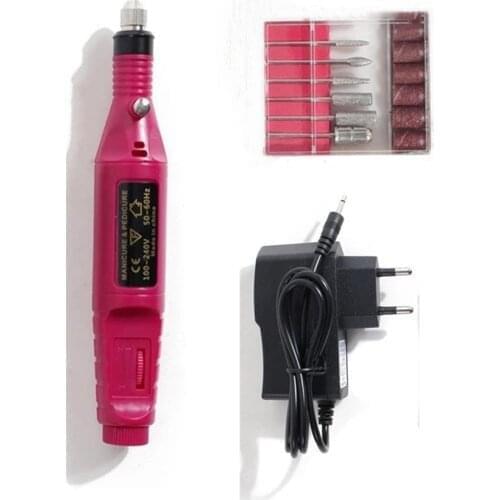 Professional Electric Nail Art Drill Pen Handle Nail File Polish Grind Machine Manicure Pedicure Tool Nail Drill Accessories