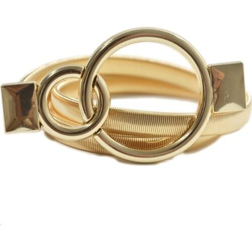 Ring Metal Buckle Belt For Dresses Women Ladies Elastic Waist Chain Belts Female Gold Thin Belts Fashion 2019 Waistband