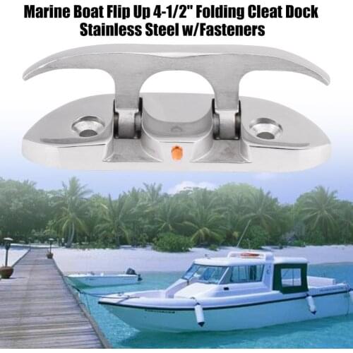 Folding Dock Cleat 4-1/2 inch 316 Stainles Delaman Bitta PieghevoleBitta a Scomparsa per Barca, Acciaio Inossidabile 15*7*4cm