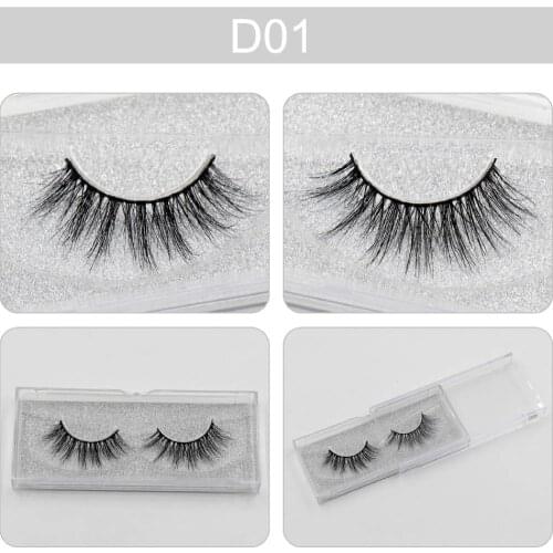 SOQOZ Mink Eyelashes 3D Mink Lashes Natural Long False Eyelashes Thick Eye Lashes Makeup for Beauty Eyelash Extension D01