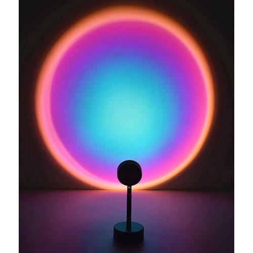 Sunset Projection Led Light Rainbow Floor Stand Modern Lamp Night Light for Living Romantic Projector Gift for Wedding Birthday