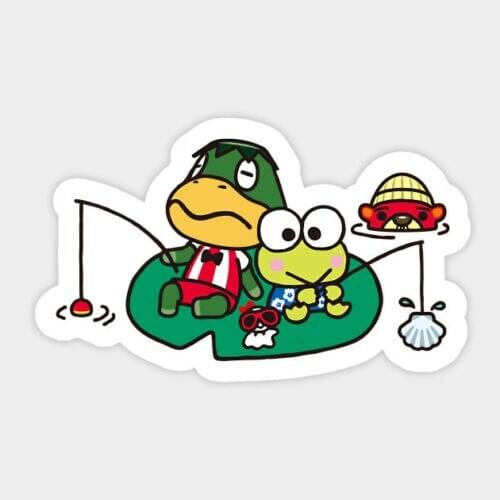 Big-eyed Frog Frog Mash Vinyl Decal Sticker Laptop Car Windshield Bumper Tuning Laptop Trunk Wall Fridge High Quality Waterproof