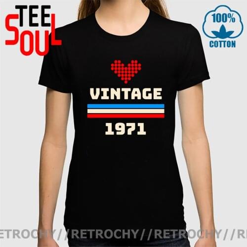 Vintage Heart 1971 Heartbeat T shirt Mothers day T-shirt 50 year old Birthday tshirt Retro Thanksgiving Classic 70s Clothing