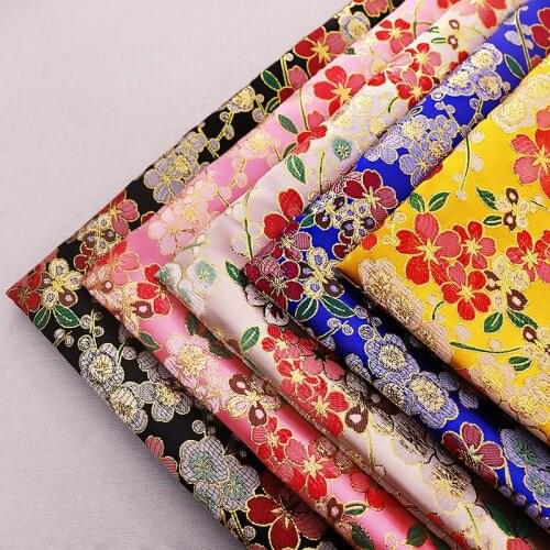 Vintage pattern jacquard brocade sewing material for cheongsam and kimono childrens clothing designer patchwork fabric