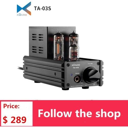 XDUOO TA-03S Headphone Amplifier CS4398*2 XMOS U8 USB DAC 12AU7 6C19 Tube Desktop Headphone Amplifier 32Bit/192KHZ Native DSD128
