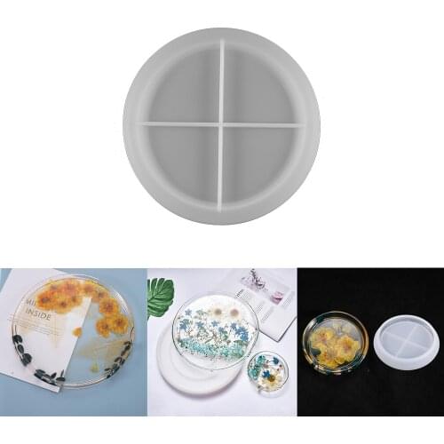 1 Pcs Tea Cup cross Coaster Stripe Bottom Plate UV Silicone Epoxy Resin Mold For DIY Crafts Home Table Decoration Making Tools