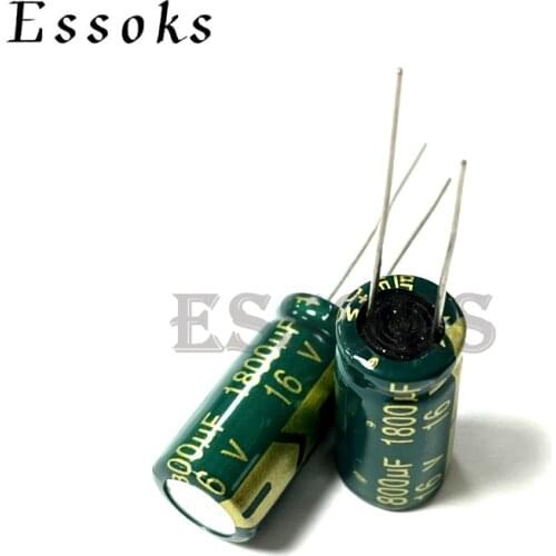 10pcs Electrolytic Capacitor 16V1800UF 16V 1800UF 10X20 mm High Frequency Low ESR Aluminum Capacitors
