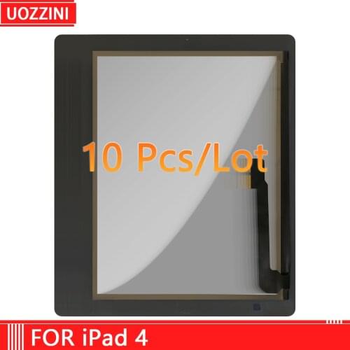 10Pcs New Touch For iPad 4 Screen Digitizer Touch Screen Glass A1416 A1430 A1403 A1458 A1459 A1460 Panel with key button
