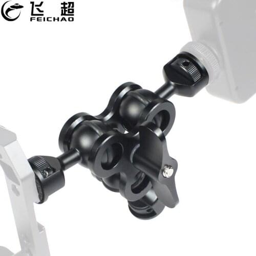 3 Holes Butterfly Clip Clamp Ball Adapter Mount with 1/4 Screw 1" Ball Head For Gopro Max 9 8 7 Underwater Photography Camera