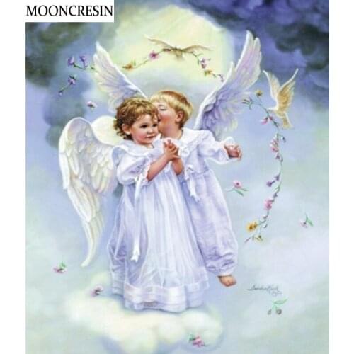 5D Full Drill Diamond Painting Crystal Mosaic Cartoon Angel Diy Diamond Embroidery Cross Stitch Home Decor Picture Of Rhinestone