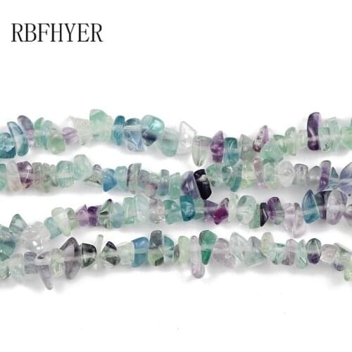 Natural Fluorite Irregular Gravel beads Smooth loose beads 4-10MM DIY Jewelry Making For bracelet Necklace Accessories Wholesale